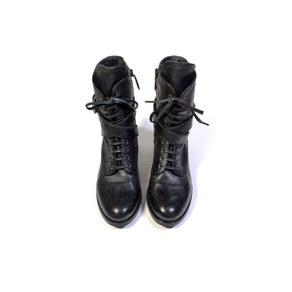 PRADA Combat Boots Black Leather Lace Up Boots Size 36 | 6 *PRIMO* - Picture 3 of 11